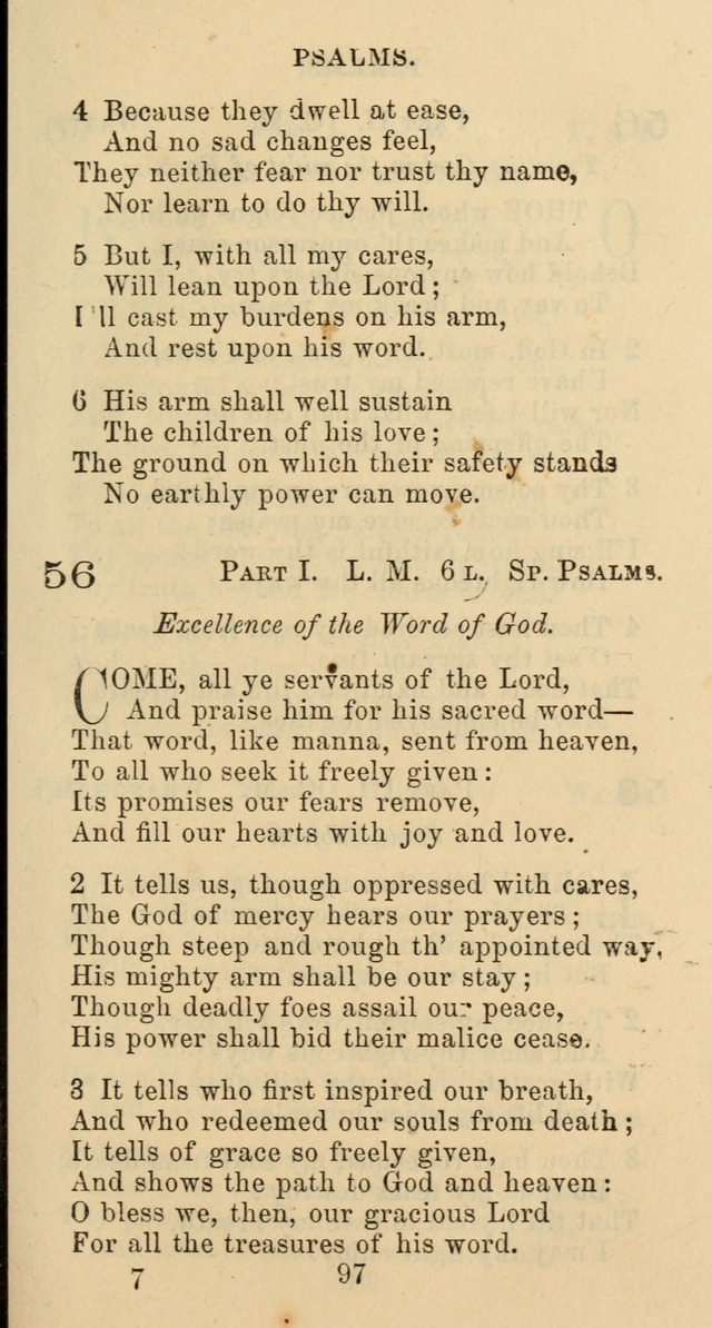 Psalms and Hymns: adapted to social, private and public worship in the Cumberland Presbyterian Chruch page 97