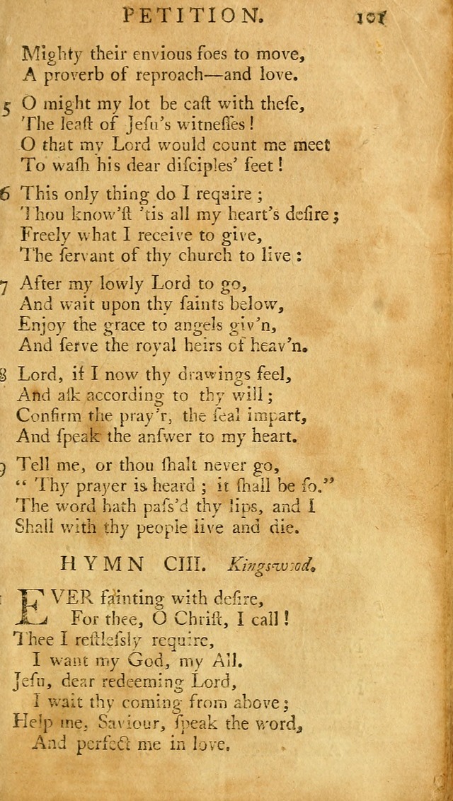 A Pocket hymn-book, designed as a constant companion for the pious: collected from various authors (11th ed.) page 101