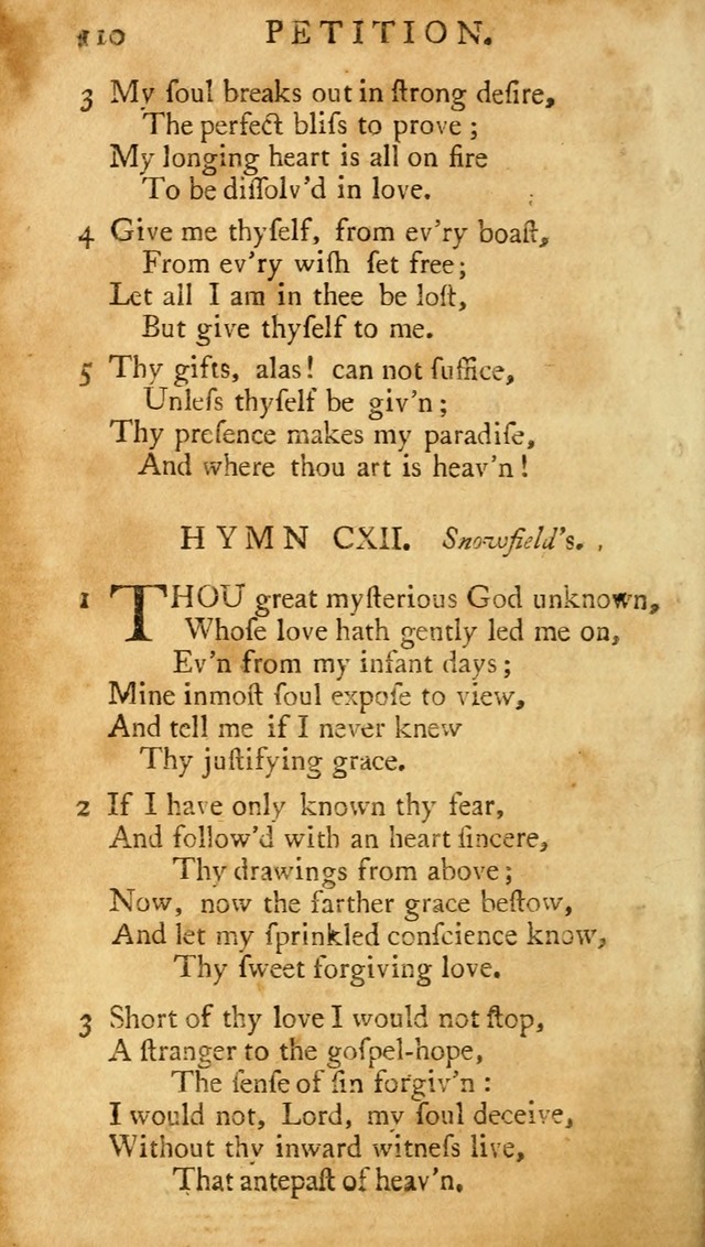 A Pocket hymn-book, designed as a constant companion for the pious: collected from various authors (11th ed.) page 110