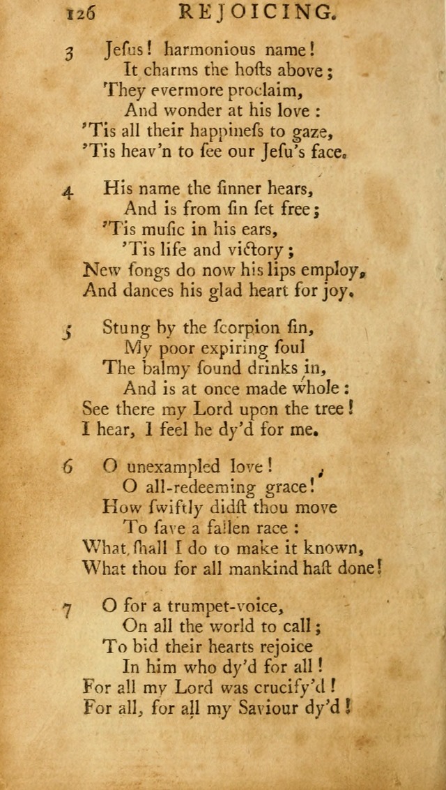 A Pocket hymn-book, designed as a constant companion for the pious: collected from various authors (11th ed.) page 126