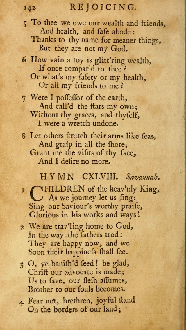 A Pocket hymn-book, designed as a constant companion for the pious: collected from various authors (11th ed.) page 142