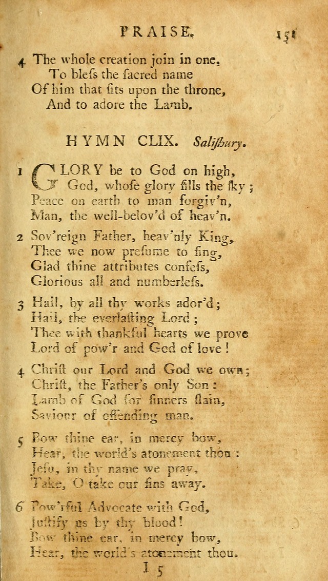 A Pocket hymn-book, designed as a constant companion for the pious: collected from various authors (11th ed.) page 151
