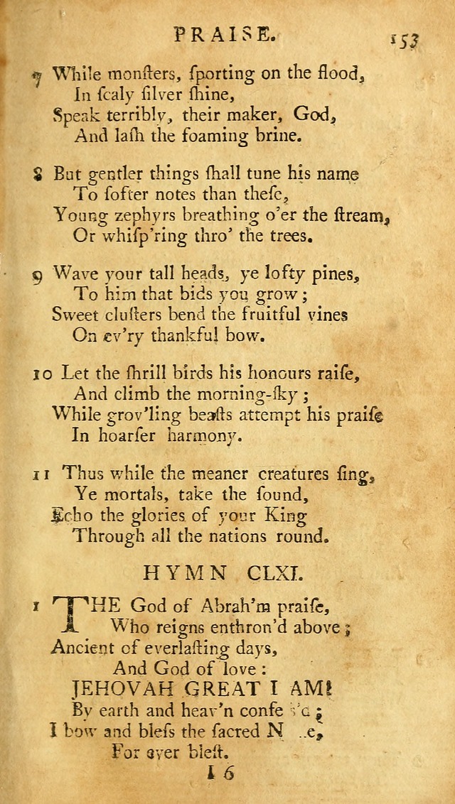 A Pocket hymn-book, designed as a constant companion for the pious: collected from various authors (11th ed.) page 153