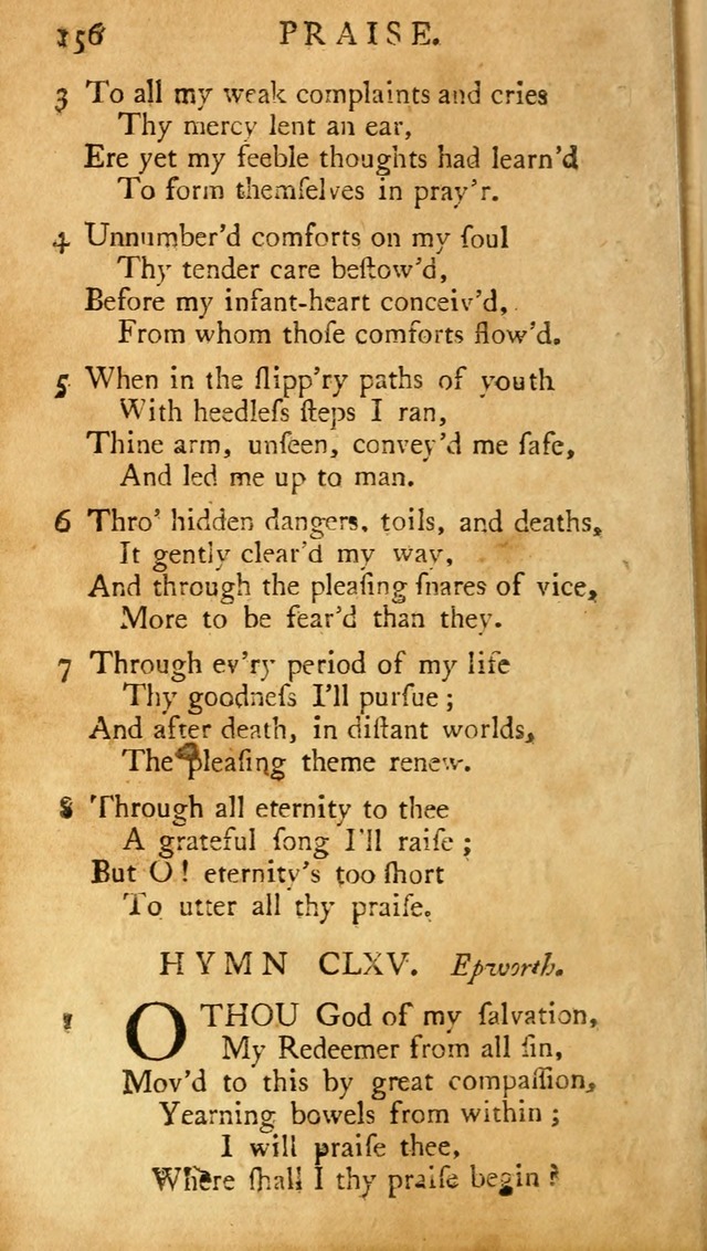 A Pocket hymn-book, designed as a constant companion for the pious: collected from various authors (11th ed.) page 156