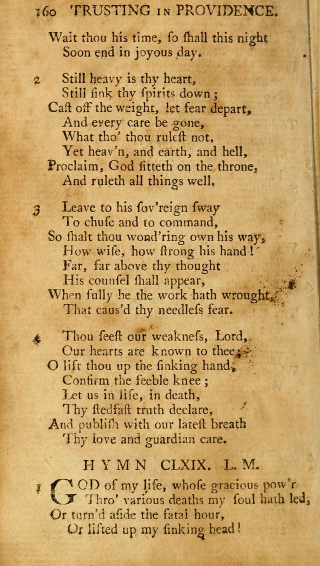 A Pocket hymn-book, designed as a constant companion for the pious: collected from various authors (11th ed.) page 160