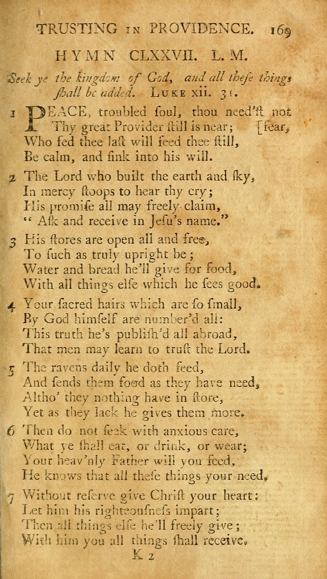 A Pocket hymn-book, designed as a constant companion for the pious: collected from various authors (11th ed.) page 169