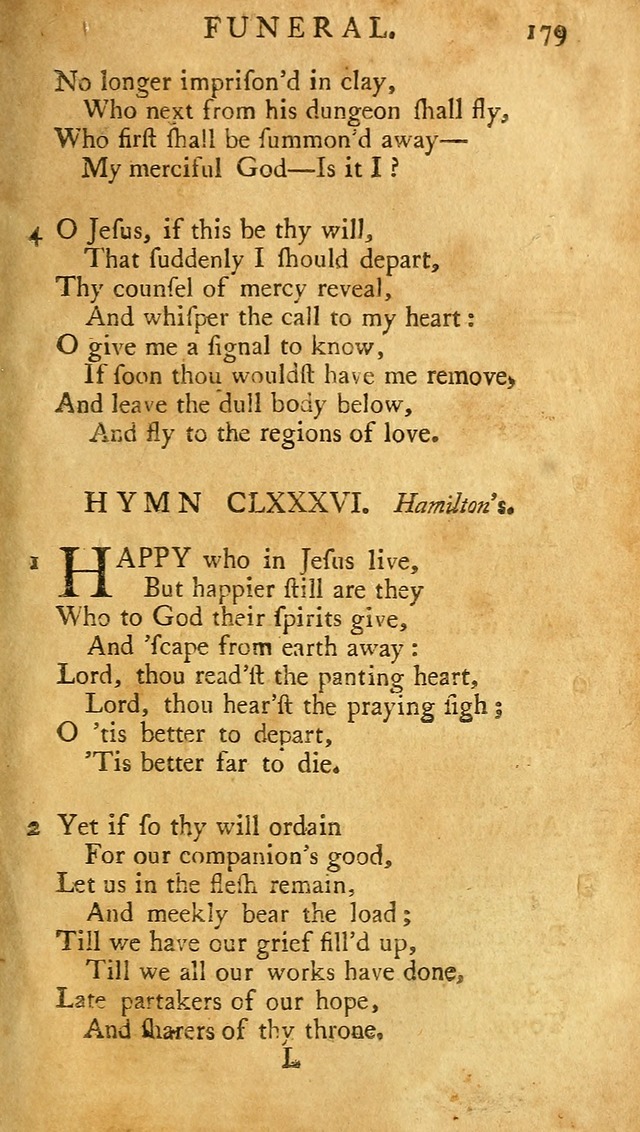 A Pocket hymn-book, designed as a constant companion for the pious: collected from various authors (11th ed.) page 179