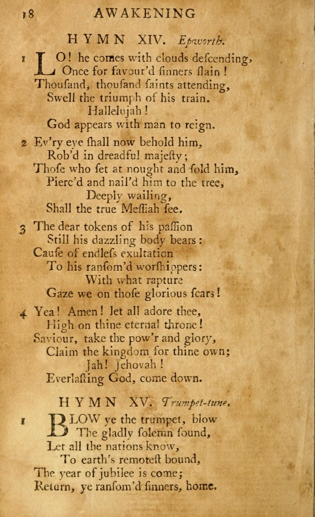 A Pocket hymn-book, designed as a constant companion for the pious: collected from various authors (11th ed.) page 18