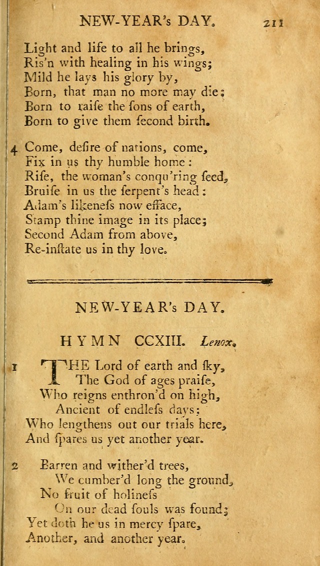 A Pocket hymn-book, designed as a constant companion for the pious: collected from various authors (11th ed.) page 211