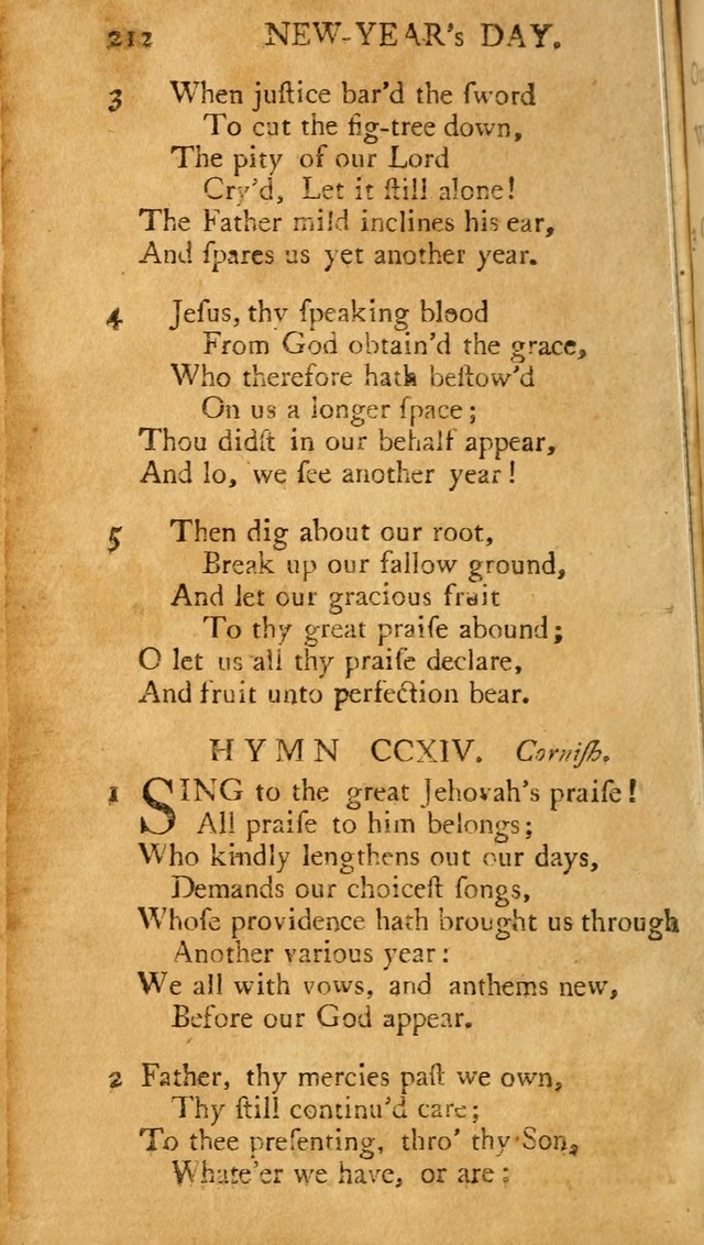 A Pocket hymn-book, designed as a constant companion for the pious: collected from various authors (11th ed.) page 212