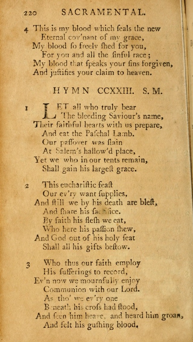 A Pocket hymn-book, designed as a constant companion for the pious: collected from various authors (11th ed.) page 220