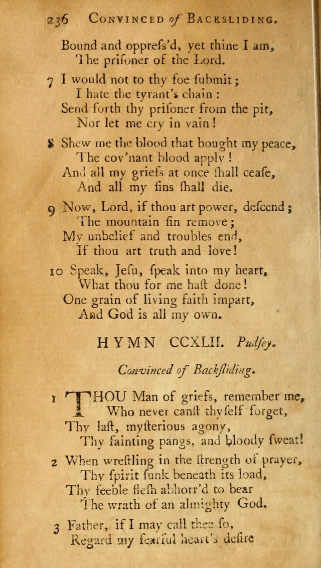 A Pocket hymn-book, designed as a constant companion for the pious: collected from various authors (11th ed.) page 236