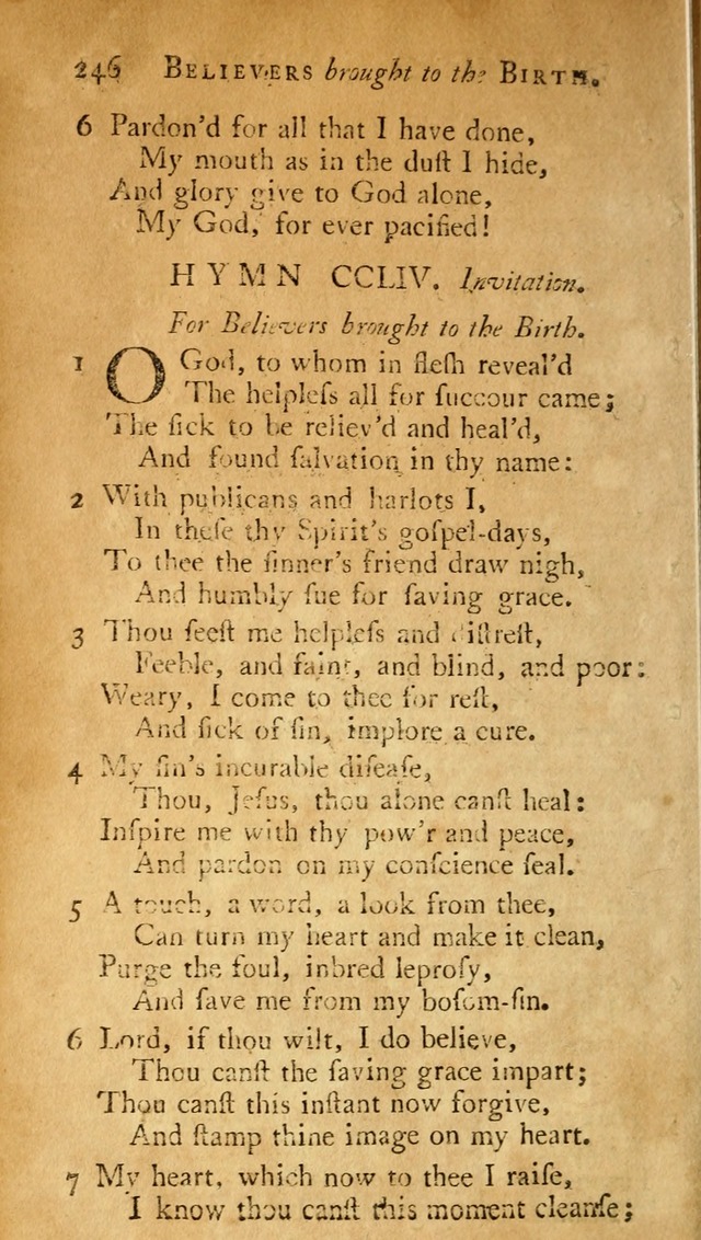 A Pocket hymn-book, designed as a constant companion for the pious: collected from various authors (11th ed.) page 246