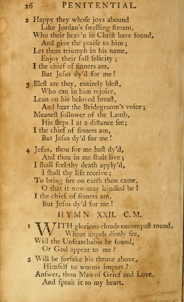 A Pocket hymn-book, designed as a constant companion for the pious: collected from various authors (11th ed.) page 26