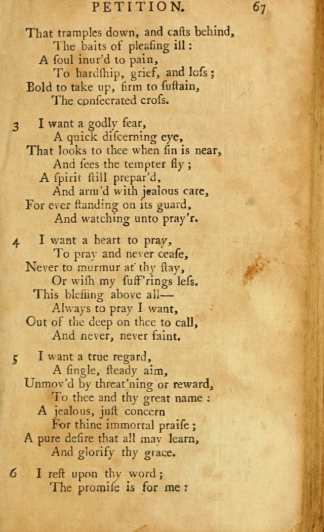 A Pocket hymn-book, designed as a constant companion for the pious: collected from various authors (11th ed.) page 67