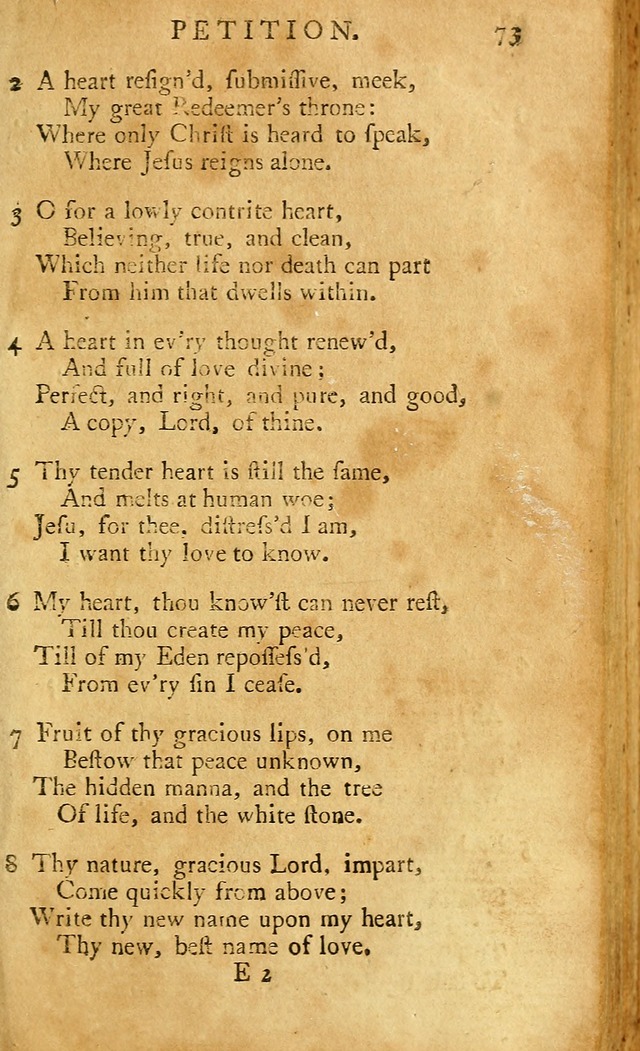 A Pocket hymn-book, designed as a constant companion for the pious: collected from various authors (11th ed.) page 73