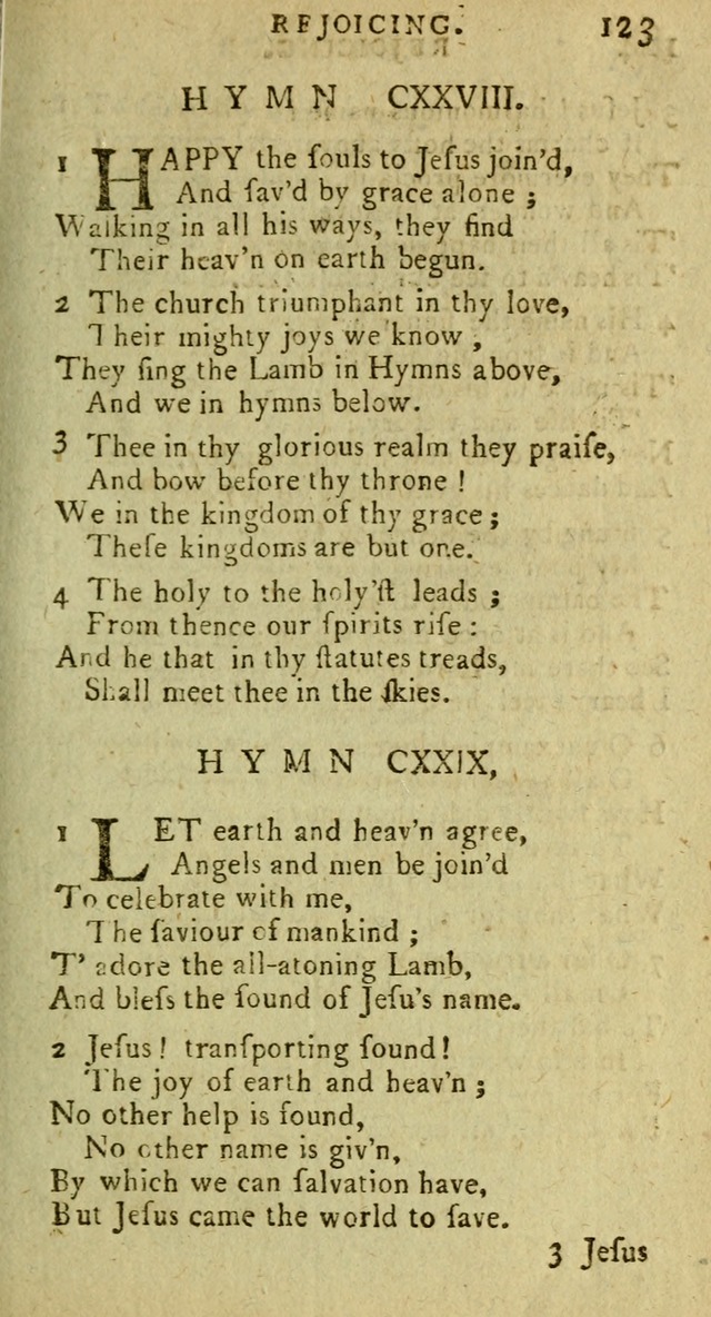 A Pocket Hymn Book: designed as a constant companion for the pious, collected from various authors (9th ed.) page 123