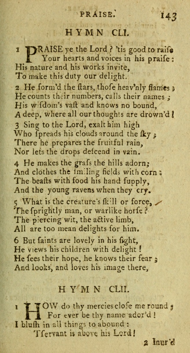 A Pocket Hymn Book: designed as a constant companion for the pious, collected from various authors (9th ed.) page 143