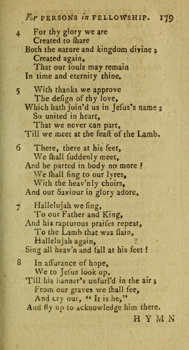 A Pocket Hymn Book: designed as a constant companion for the pious, collected from various authors (9th ed.) page 179