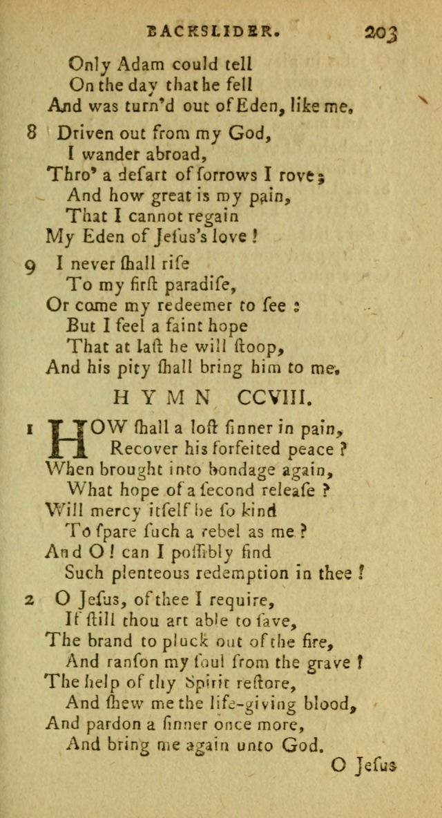 A Pocket Hymn Book: designed as a constant companion for the pious, collected from various authors (9th ed.) page 203