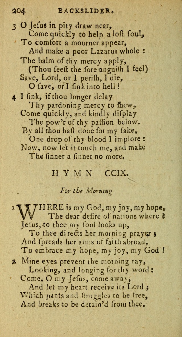 A Pocket Hymn Book: designed as a constant companion for the pious, collected from various authors (9th ed.) page 204