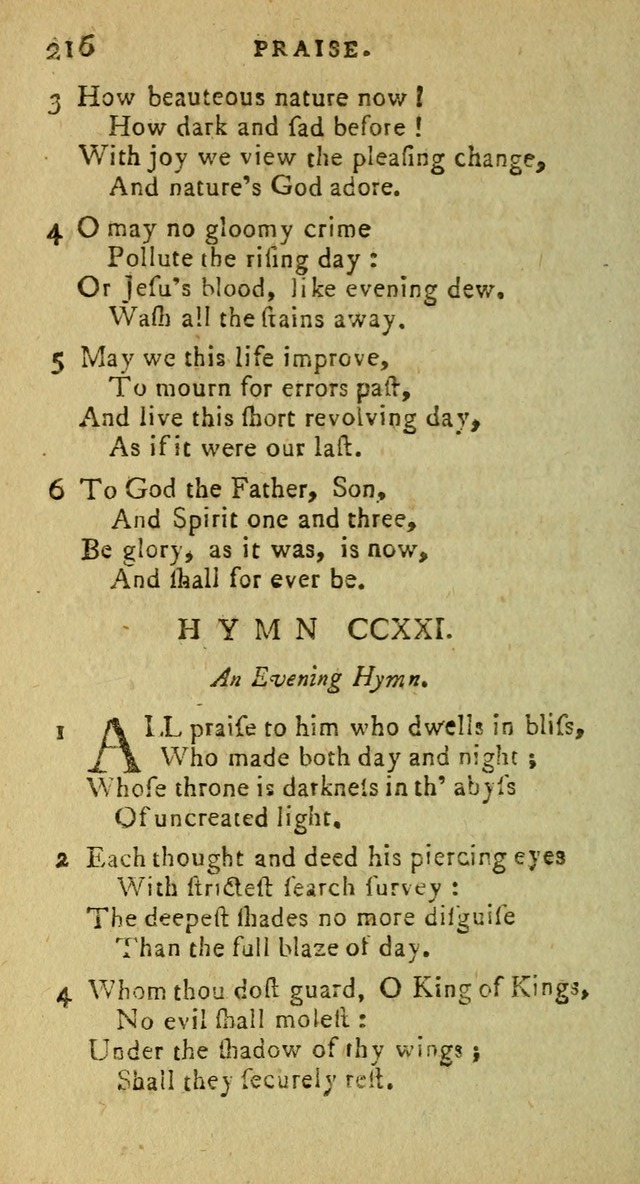 A Pocket Hymn Book: designed as a constant companion for the pious, collected from various authors (9th ed.) page 216