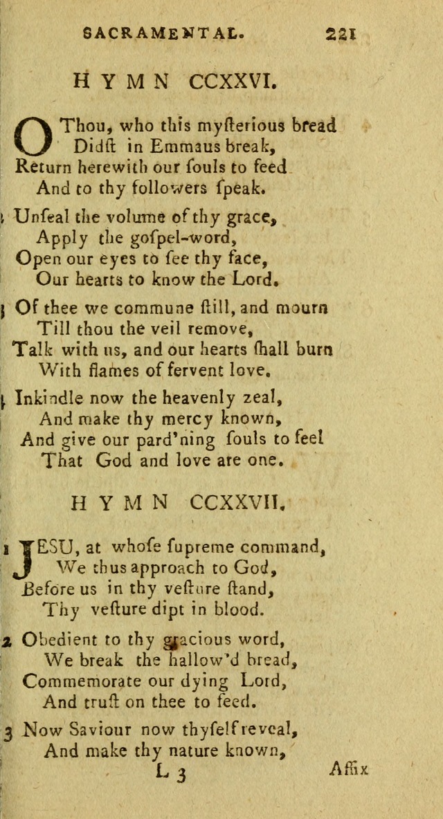 A Pocket Hymn Book: designed as a constant companion for the pious, collected from various authors (9th ed.) page 221