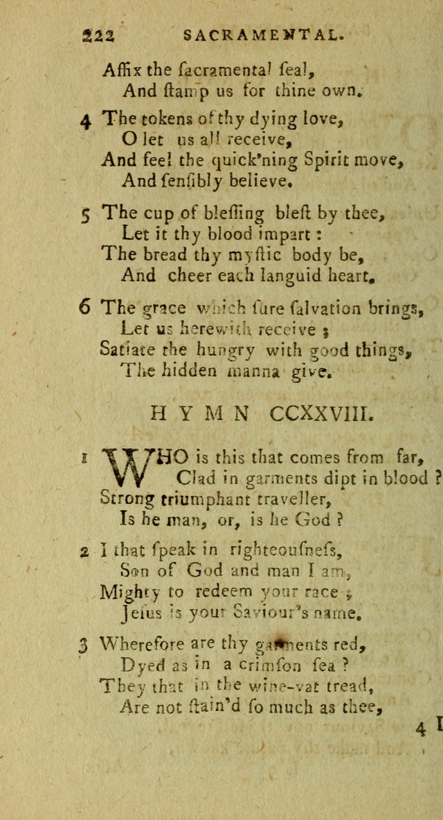 A Pocket Hymn Book: designed as a constant companion for the pious, collected from various authors (9th ed.) page 222