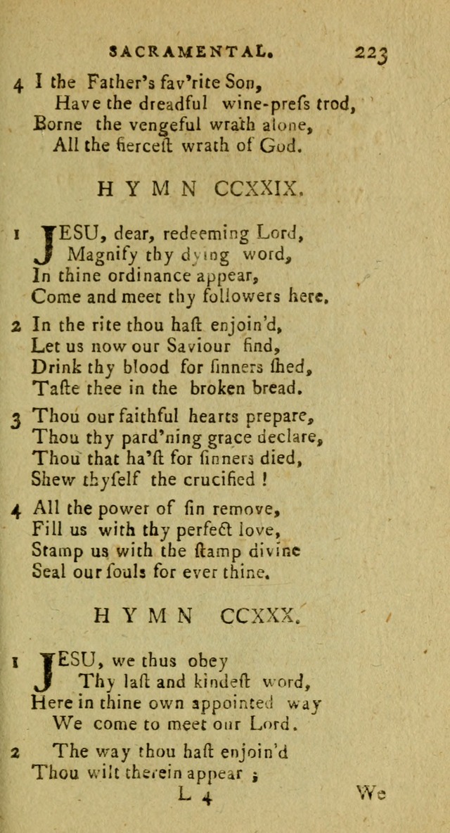 A Pocket Hymn Book: designed as a constant companion for the pious, collected from various authors (9th ed.) page 223