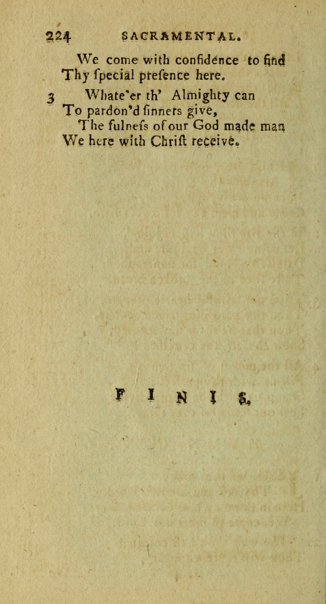 A Pocket Hymn Book: designed as a constant companion for the pious, collected from various authors (9th ed.) page 224