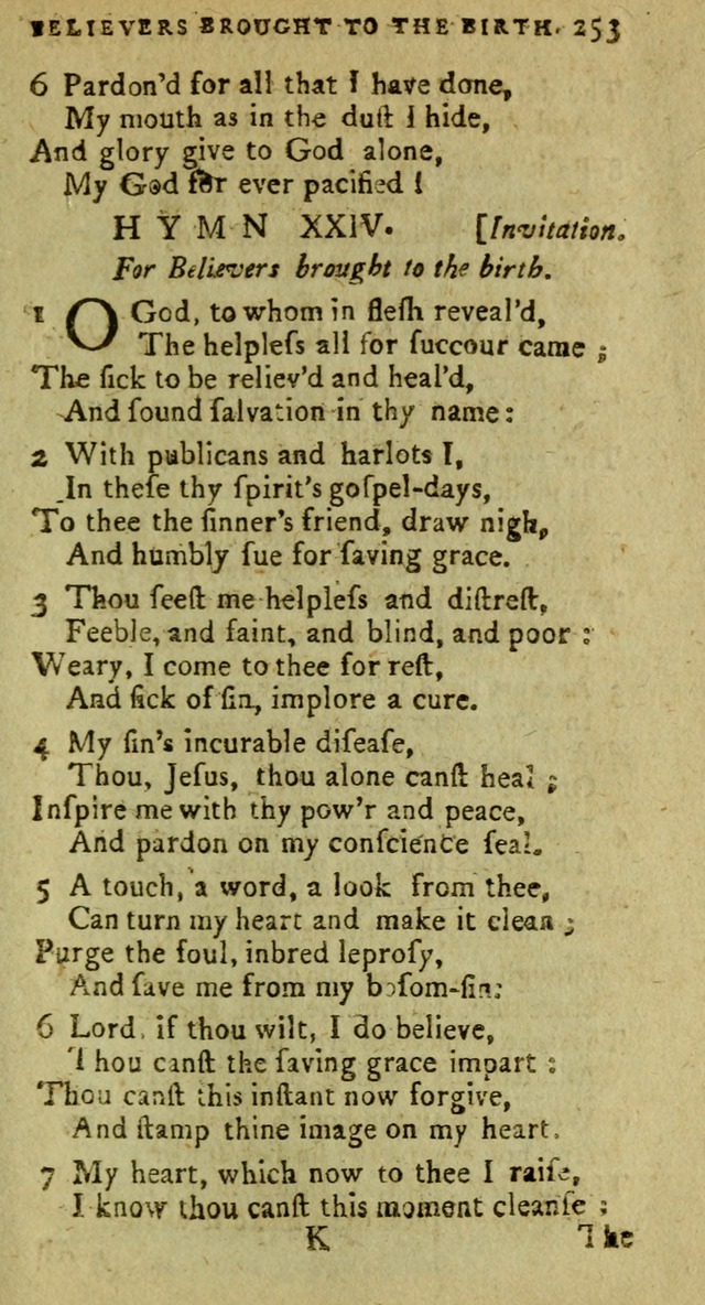 A Pocket Hymn Book: designed as a constant companion for the pious, collected from various authors (9th ed.) page 253