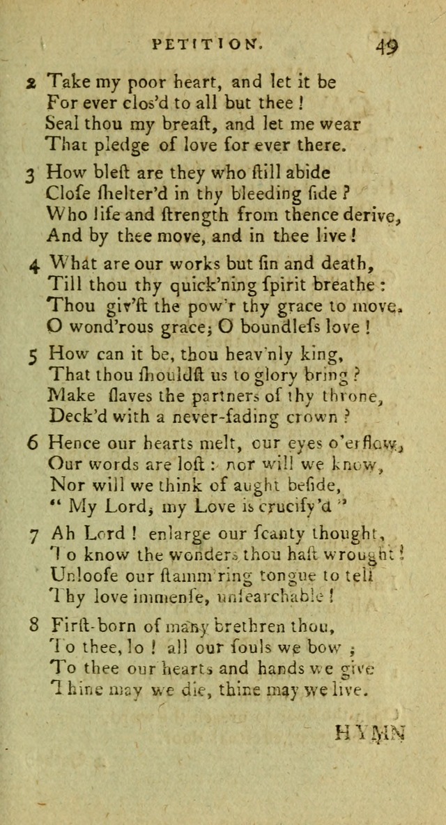 A Pocket Hymn Book: designed as a constant companion for the pious, collected from various authors (9th ed.) page 49