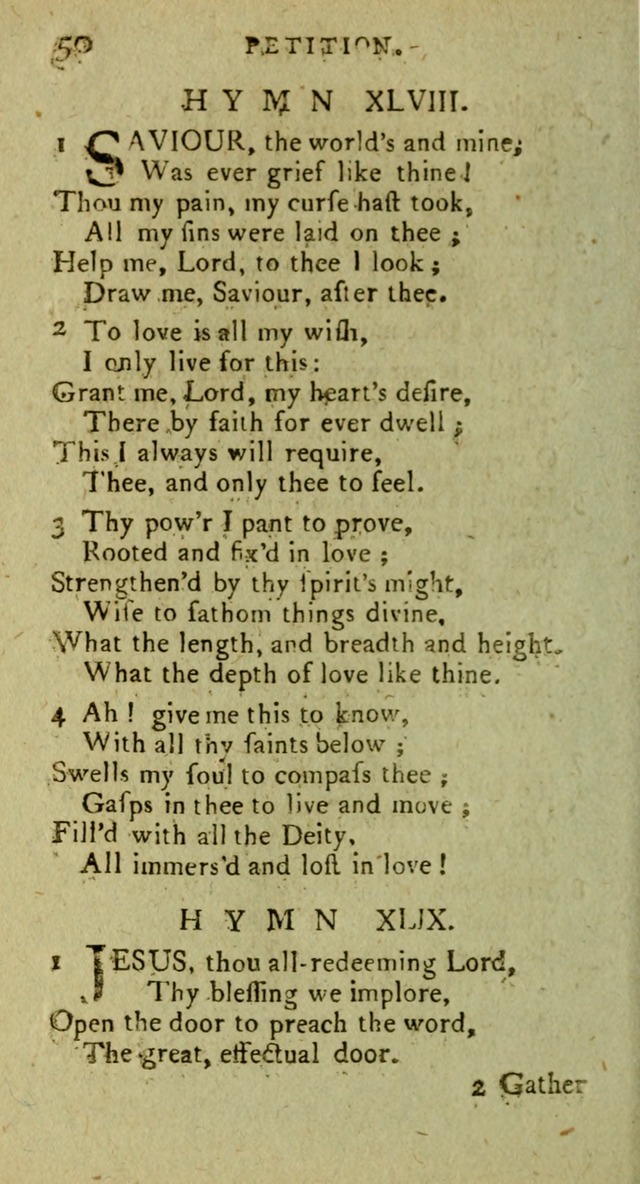 A Pocket Hymn Book: designed as a constant companion for the pious, collected from various authors (9th ed.) page 50