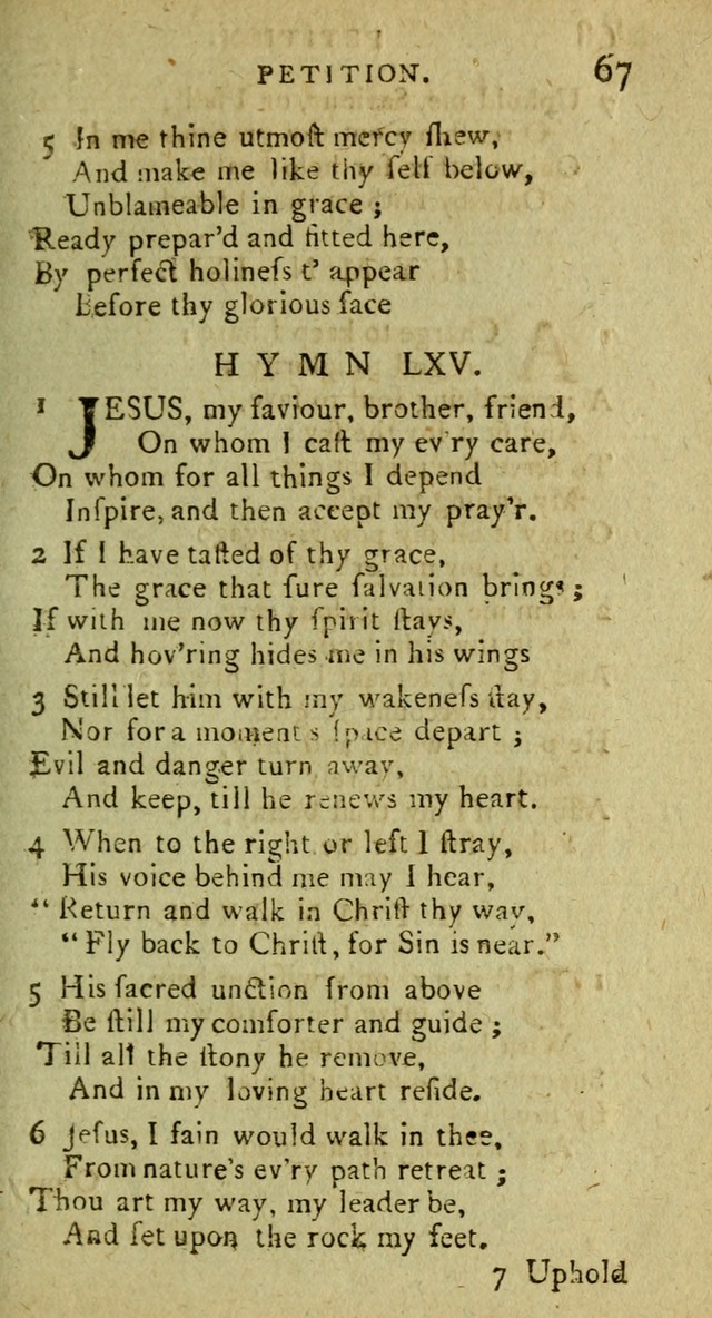 A Pocket Hymn Book: designed as a constant companion for the pious, collected from various authors (9th ed.) page 67