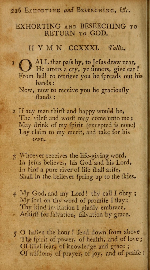 A Pocket Hymn-book: designed as a constant companion for the pious, collected from various authors (18th ed.) page 220