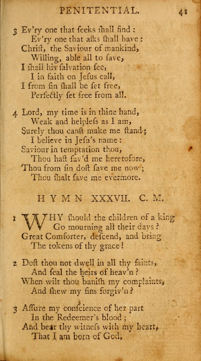 A Pocket Hymn-book: designed as a constant companion for the pious, collected from various authors (18th ed.) page 43