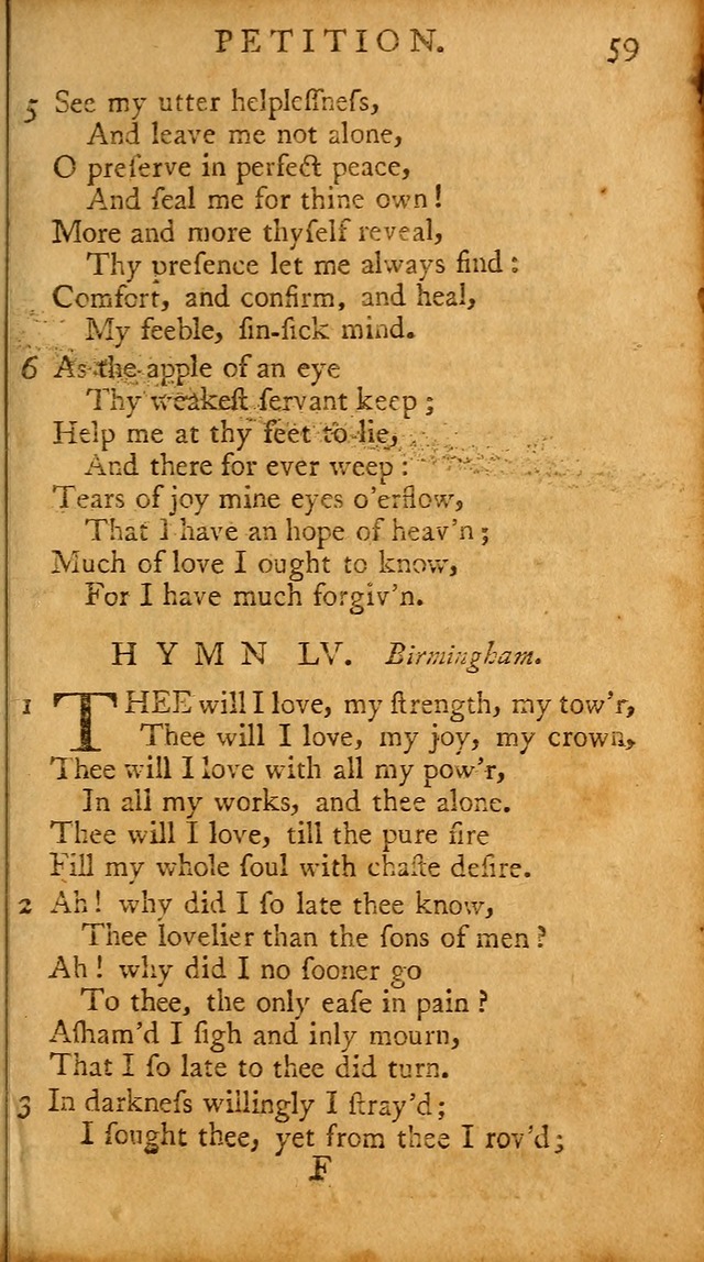 A Pocket Hymn-book: designed as a constant companion for the pious, collected from various authors (18th ed.) page 61