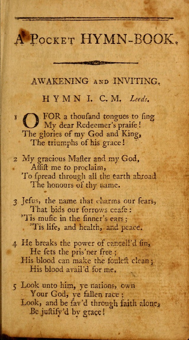 A Pocket Hymn-book: designed as a constant companion for the pious, collected from various authors (18th ed.) page 7