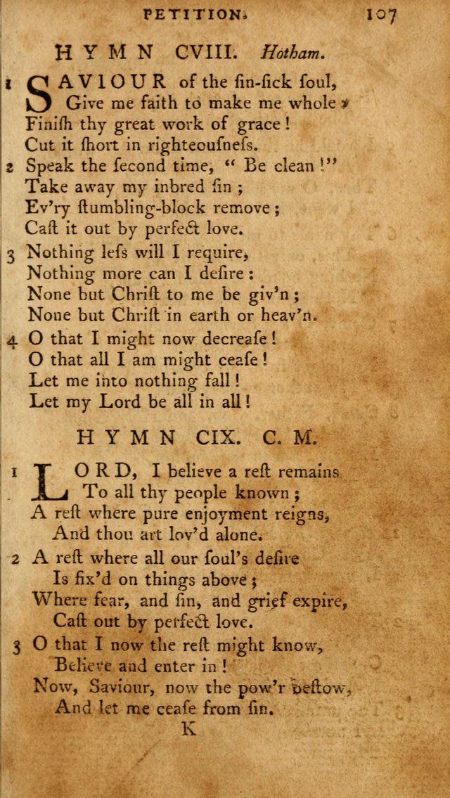 A Pocket Hymn-Book: designed as a constant companion for the pious: collected from various authors. (21st ed.) page 107