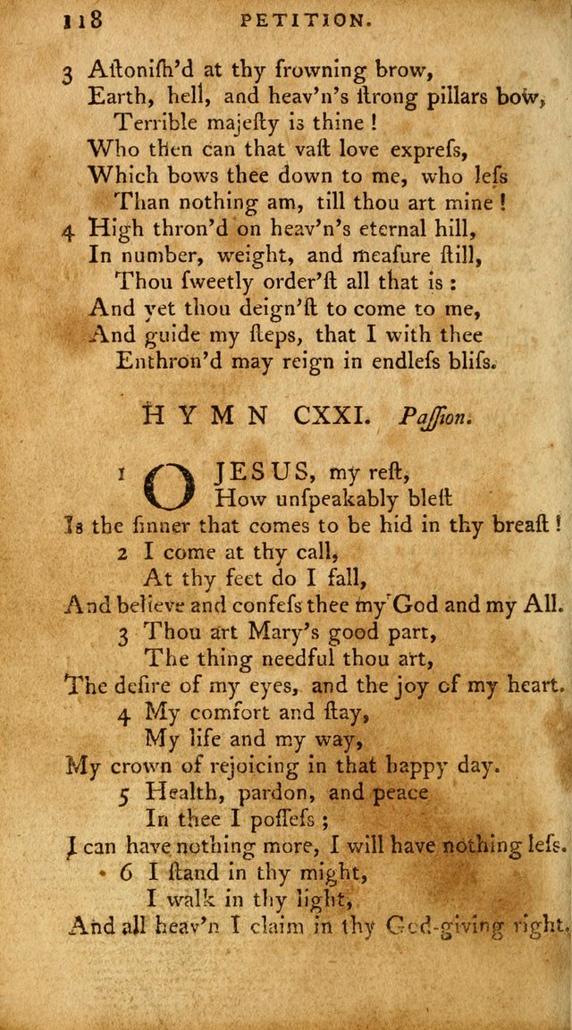 A Pocket Hymn-Book: designed as a constant companion for the pious: collected from various authors. (21st ed.) page 118