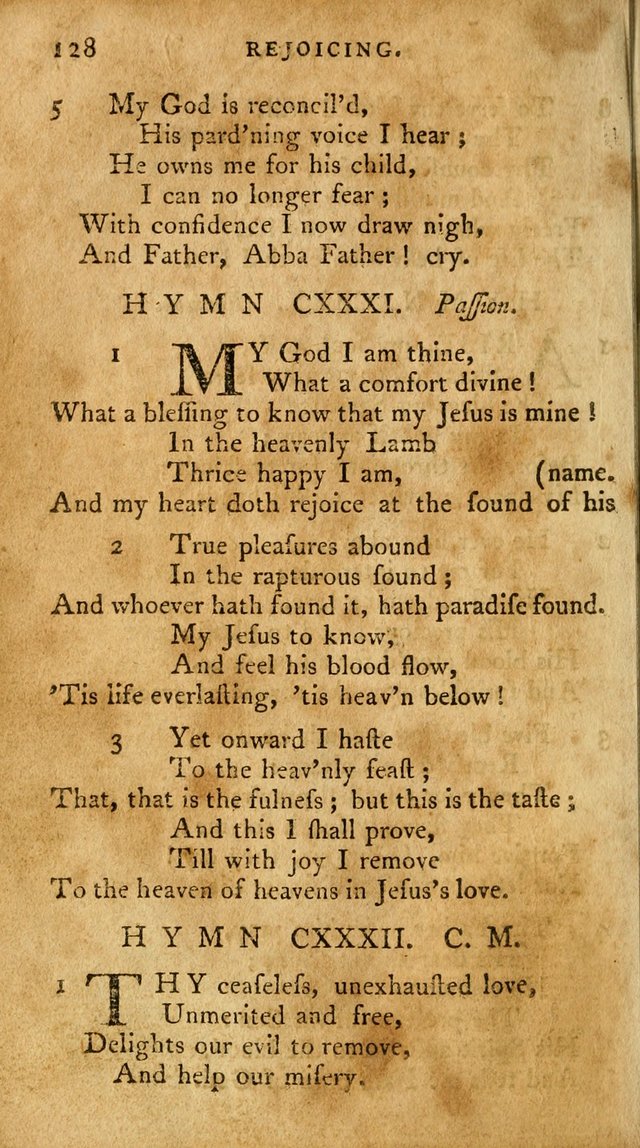 A Pocket Hymn-Book: designed as a constant companion for the pious: collected from various authors. (21st ed.) page 128