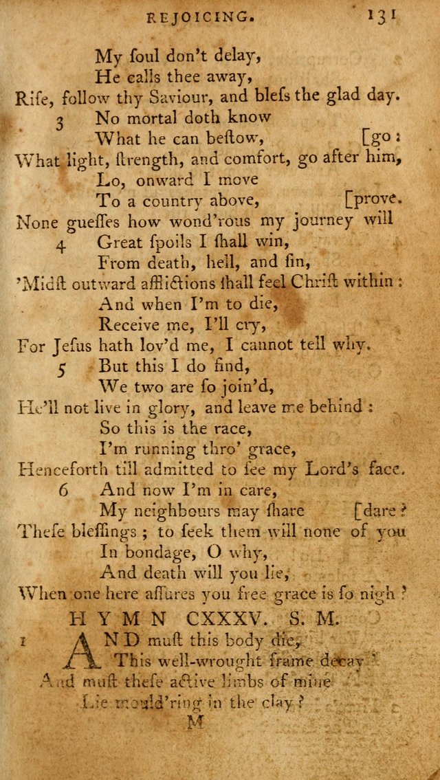 A Pocket Hymn-Book: designed as a constant companion for the pious: collected from various authors. (21st ed.) page 131