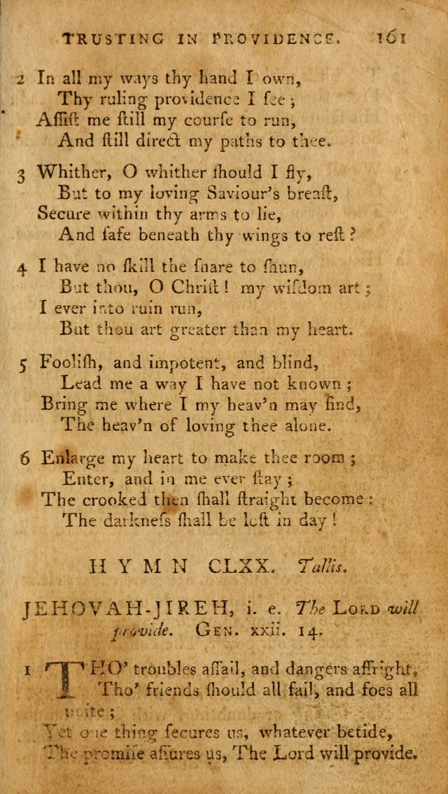 A Pocket Hymn-Book: designed as a constant companion for the pious: collected from various authors. (21st ed.) page 161