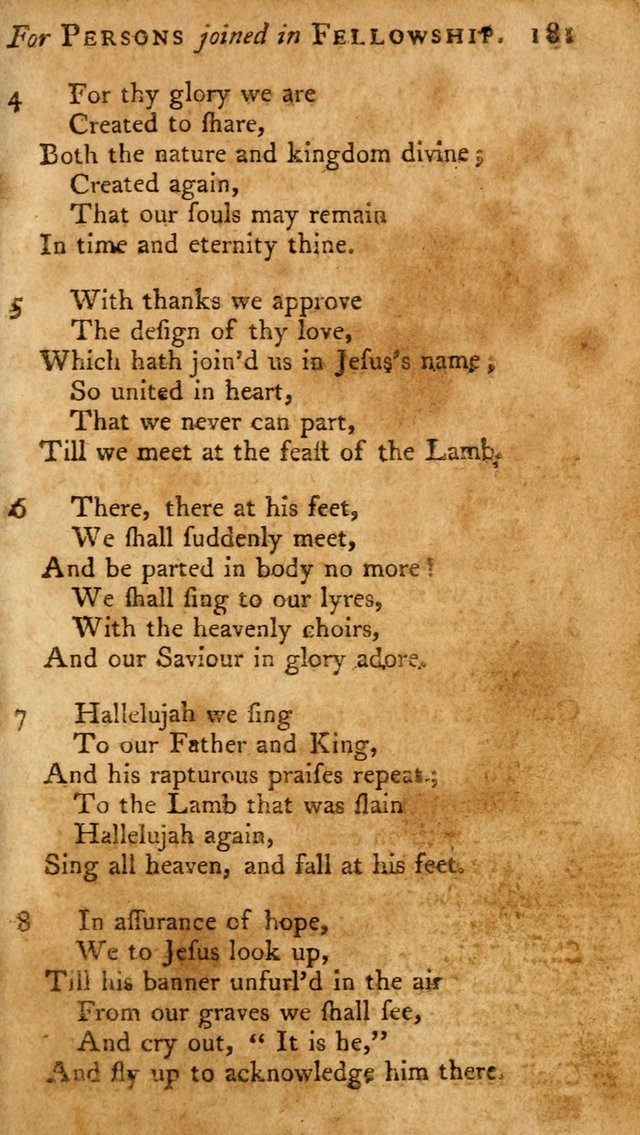 A Pocket Hymn-Book: designed as a constant companion for the pious: collected from various authors. (21st ed.) page 181