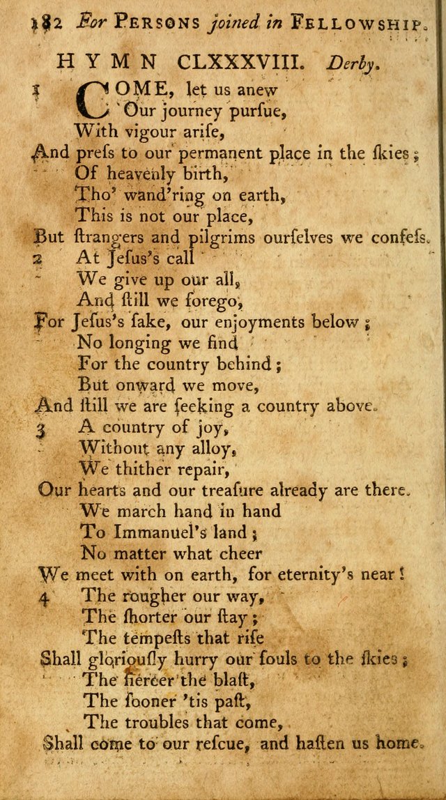 A Pocket Hymn-Book: designed as a constant companion for the pious: collected from various authors. (21st ed.) page 182