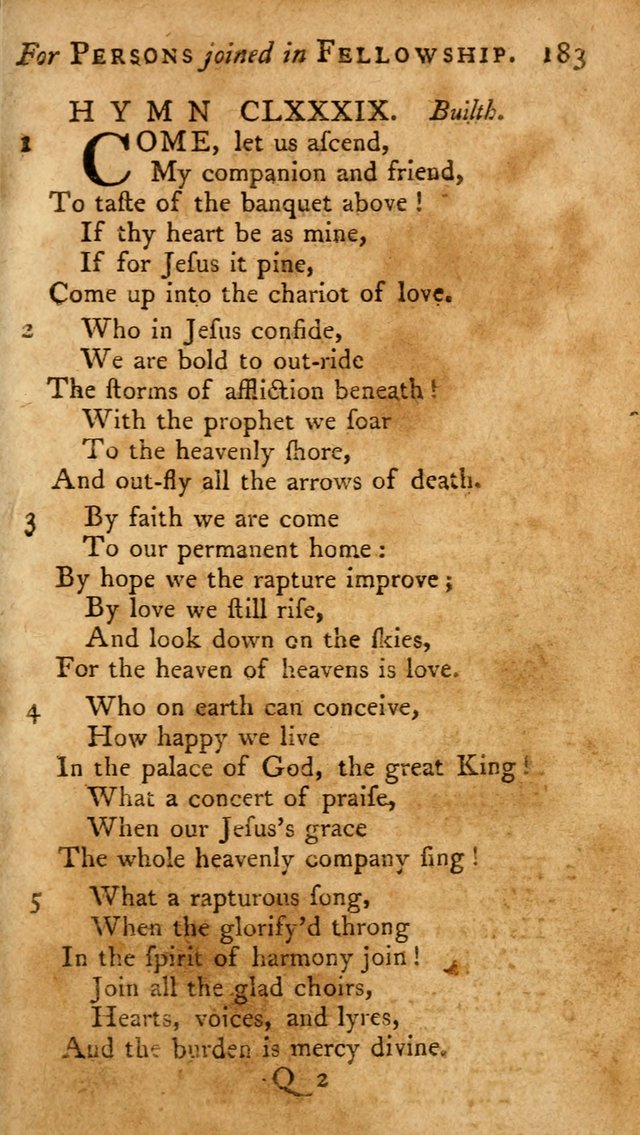 A Pocket Hymn-Book: designed as a constant companion for the pious: collected from various authors. (21st ed.) page 183