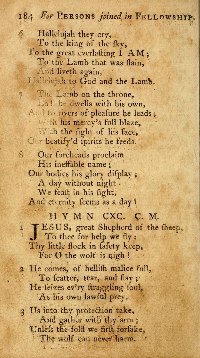 A Pocket Hymn-Book: designed as a constant companion for the pious: collected from various authors. (21st ed.) page 184