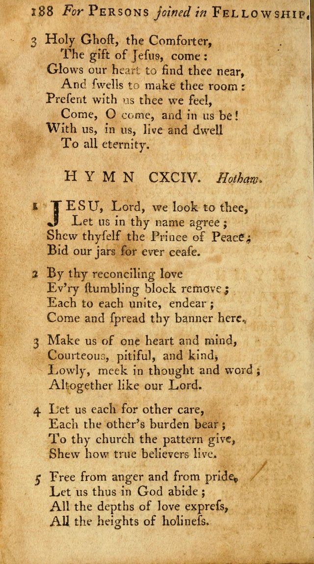 A Pocket Hymn-Book: designed as a constant companion for the pious: collected from various authors. (21st ed.) page 188