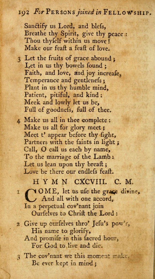 A Pocket Hymn-Book: designed as a constant companion for the pious: collected from various authors. (21st ed.) page 192