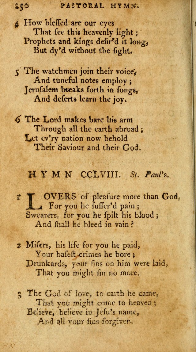 A Pocket Hymn-Book: designed as a constant companion for the pious: collected from various authors. (21st ed.) page 250